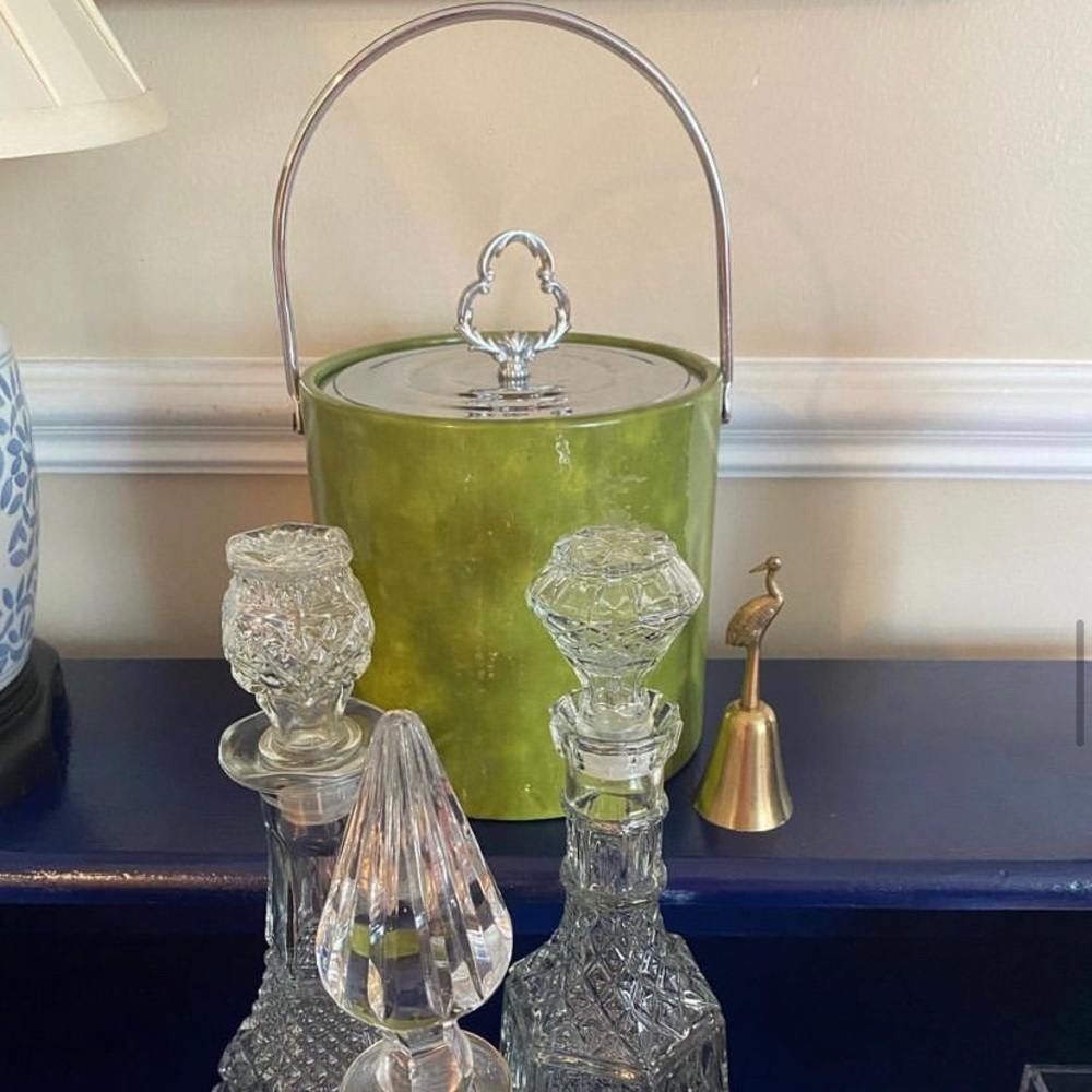 Irvineware Mid-Century Avocado Green Ice Bucket
